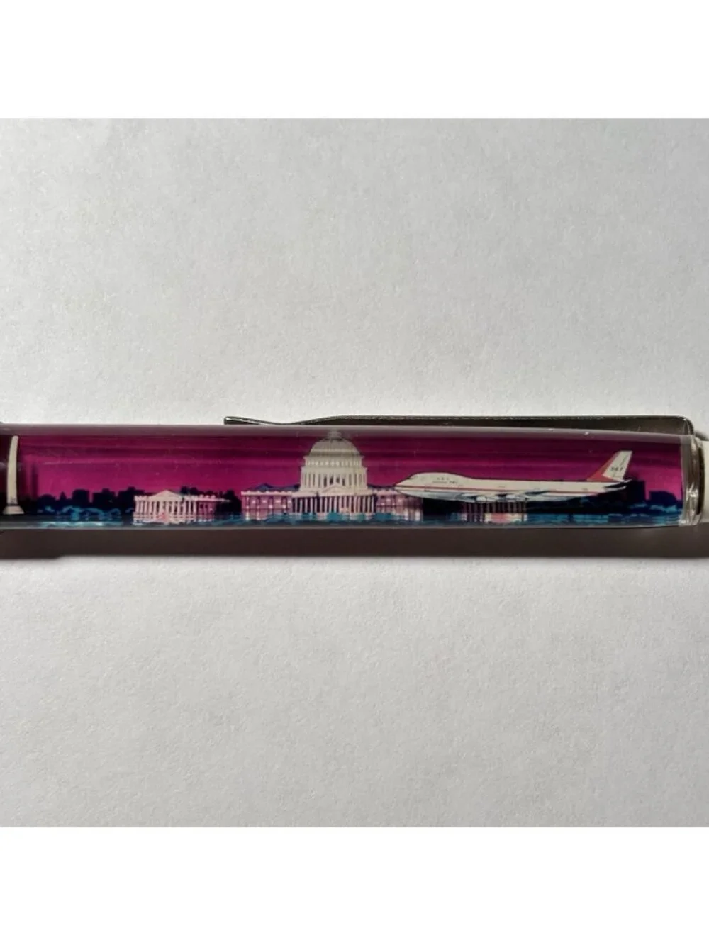 Washington DC Floaty Pen Nation's Capital 747 Airplane Moves by Capitol Vintage